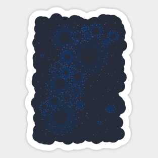 【Pattern】Fireworks Blue-DB Sticker